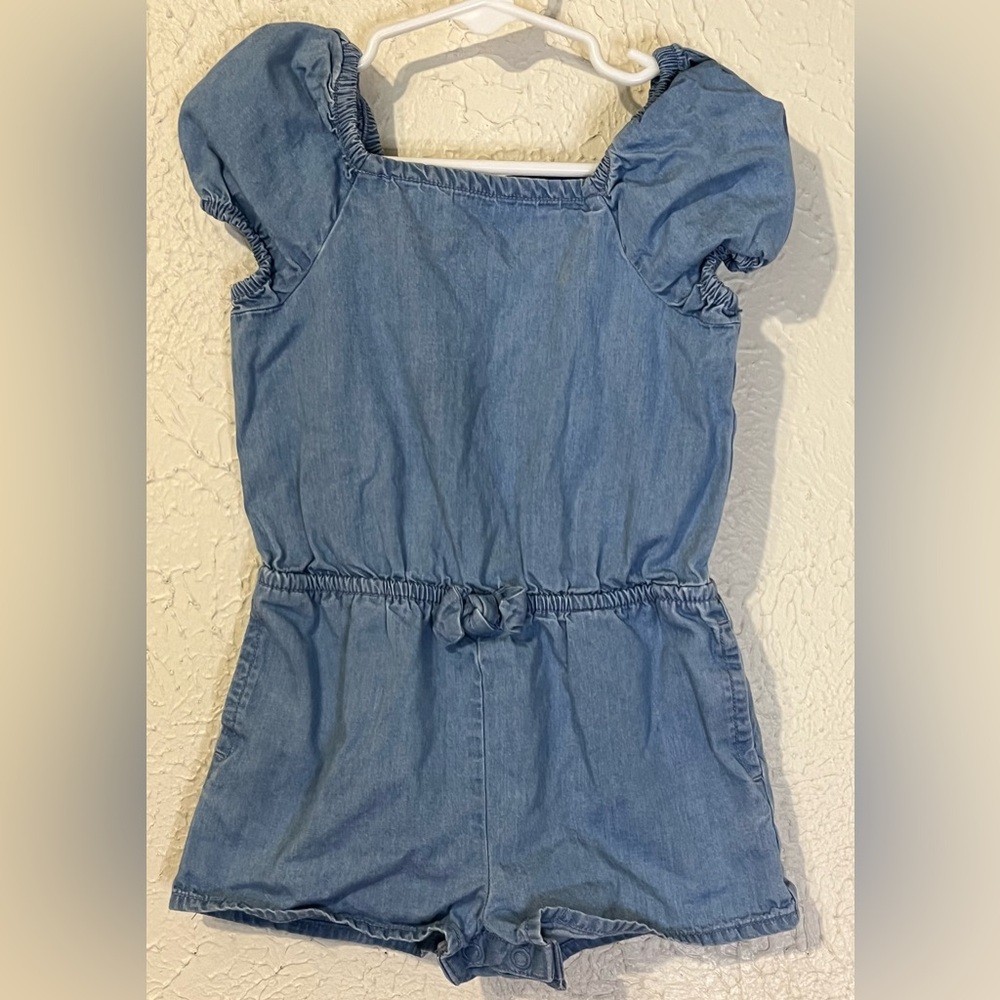 Cat & Jack Denim Romper Sz 12mo.